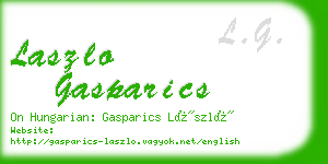 laszlo gasparics business card